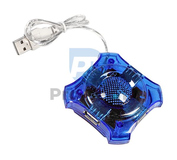 USB 2.0 hub se 4 porty STAR, modrý 72249