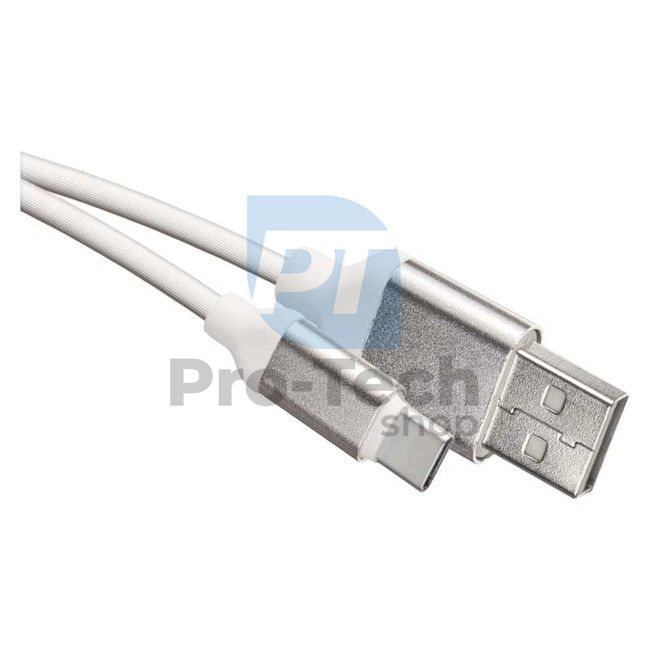USB kabel 2.0 A / M - C / M 1m bílý 71876
