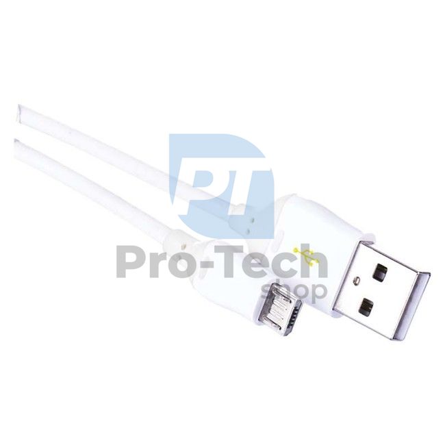 USB kabel 2.0 A / M - micro B / M 1m bílý, Quick Charge 70359