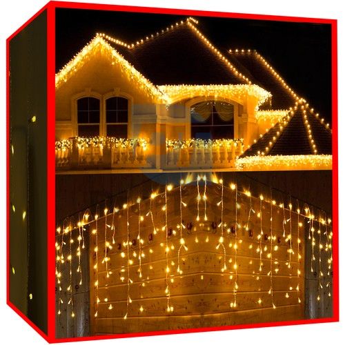 Vánoční osvětlení - rampouchy 300 LED teplá bílá 31V 75480