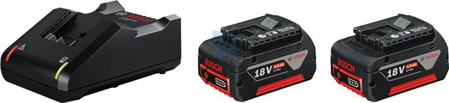 Základní sada Bosch 2 x akumulátor GBA 18V 4,0Ah + nabíječka GAL 18V-40 15260