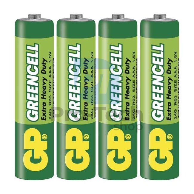 Zinko-chloridová baterie GP Greencell R03 (AAA), 4ks 71064