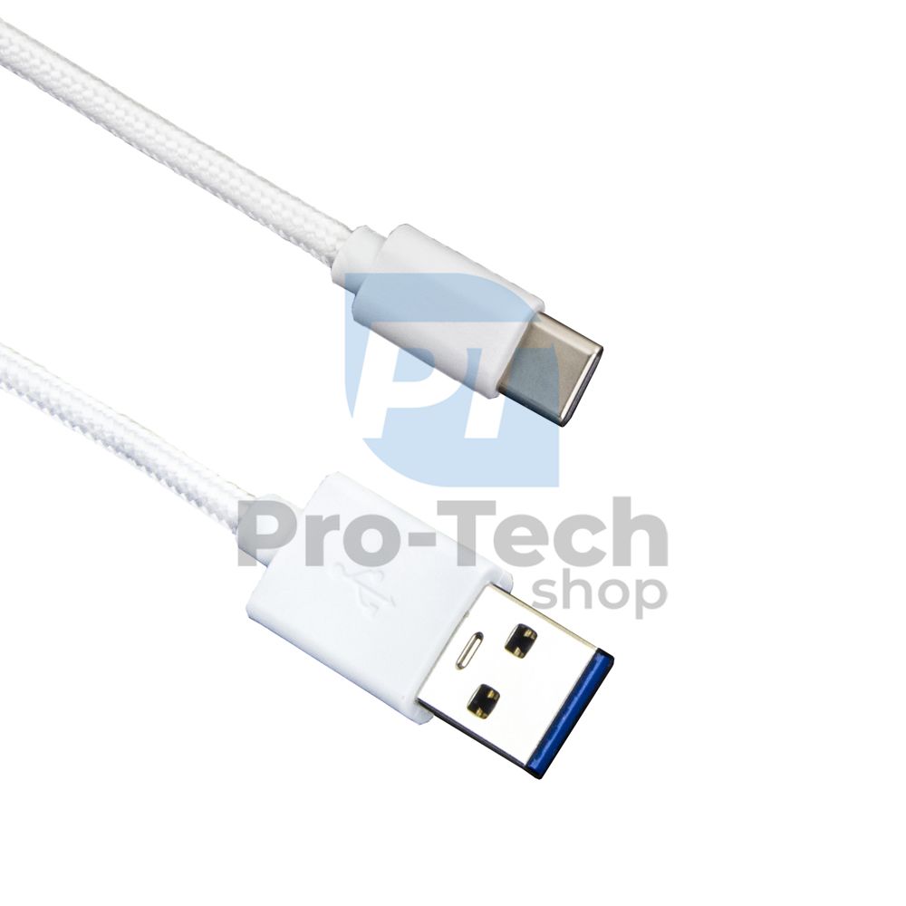 Flourish Ferie Højttaler USB-C kabel 3.0, 2m, bílý, opletený 72384 - Protechshop.cz